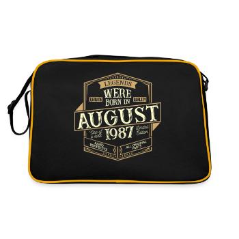 Août 1987 Anniversaire Homme - Sac Retro - noir/or - Dos