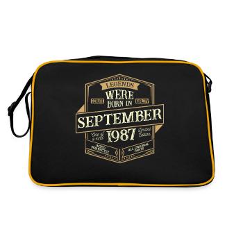 Homme d'anniversaire de septembre 1987 - Sac Retro - noir/or - Dos