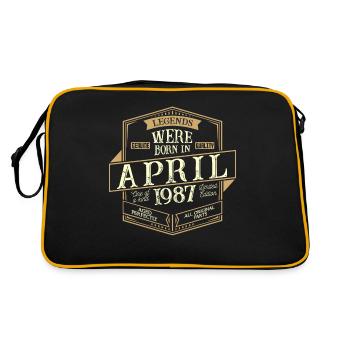 Avril 1987 Anniversaire Homme - Sac Retro - noir/or - Dos