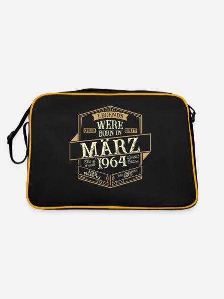 Mars 1964 Anniversaire Homme - Sac Retro - noir/or - Dos