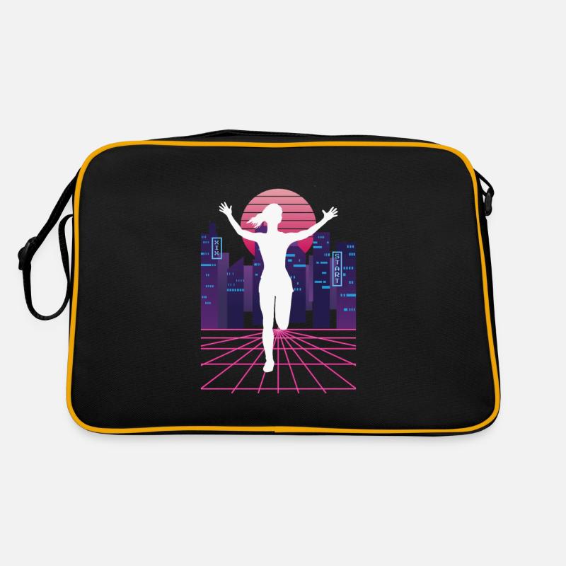 Vaporwave Synthwave Skyline Marathon, Trail Running Sac Retro