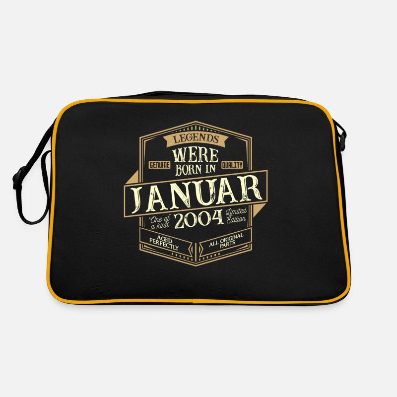 Januar 2004 Geburtstag Mann Retro Tasche