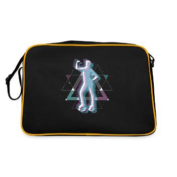 Vaporwave Weltall Jump Shoes Fitness - Retro Bag - black/gold - Back