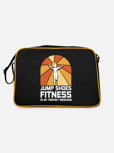 Jump Shoes Fitness est mon week-end parfait - Sac Retro - noir/or - Dos
