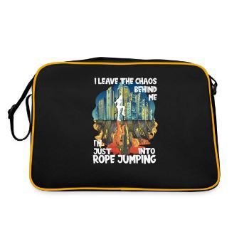 Chaos Rope Jumping - Retro Tasche - Schwarz/Gold - Hinten