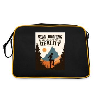 Rope Jumping, Rope Jumping Woman - Retro Bag - black/gold - Back