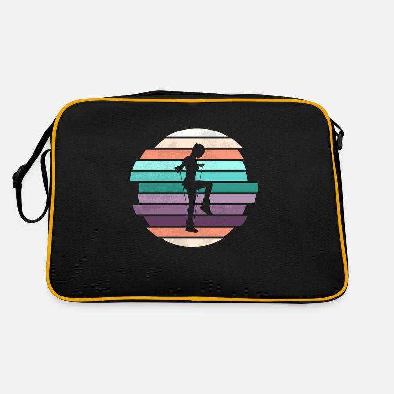 Retro Rope Jumping - Retro Tasche - Schwarz/Gold