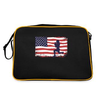 Drapeau américain HIIT - Sac Retro - noir/or - Dos