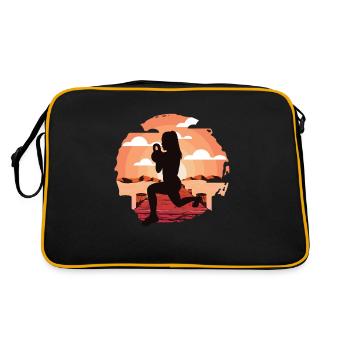HIIT Fitness Woman - Retro Bag - black/gold - Back