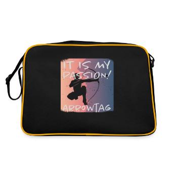 Grunge Arrowtag - Sac Retro - noir/or - Dos