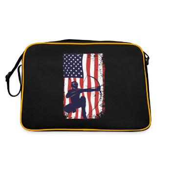 Arrowtag du drapeau américain - Sac Retro - noir/or - Dos