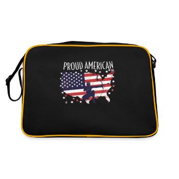 Arrowtag du drapeau américain - Sac Retro - noir/or - Dos