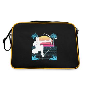 Balise fléchée Vaporwave - Sac Retro - noir/or - Dos