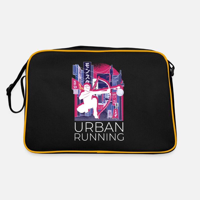 Vaporwave Synthwave Skyline Arrowtag Retro Tasche