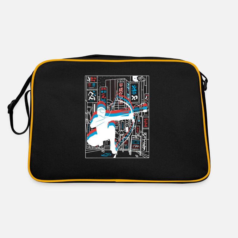 Vaporwave Synthwave Skyline Arrowtag Sac Retro