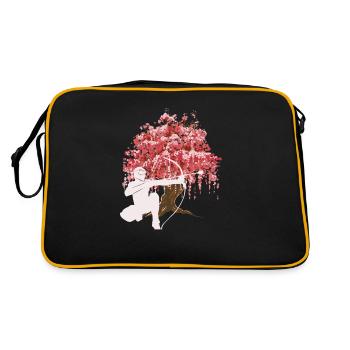 Flèche de fleur de cerisier japonais - Sac Retro - noir/or - Dos