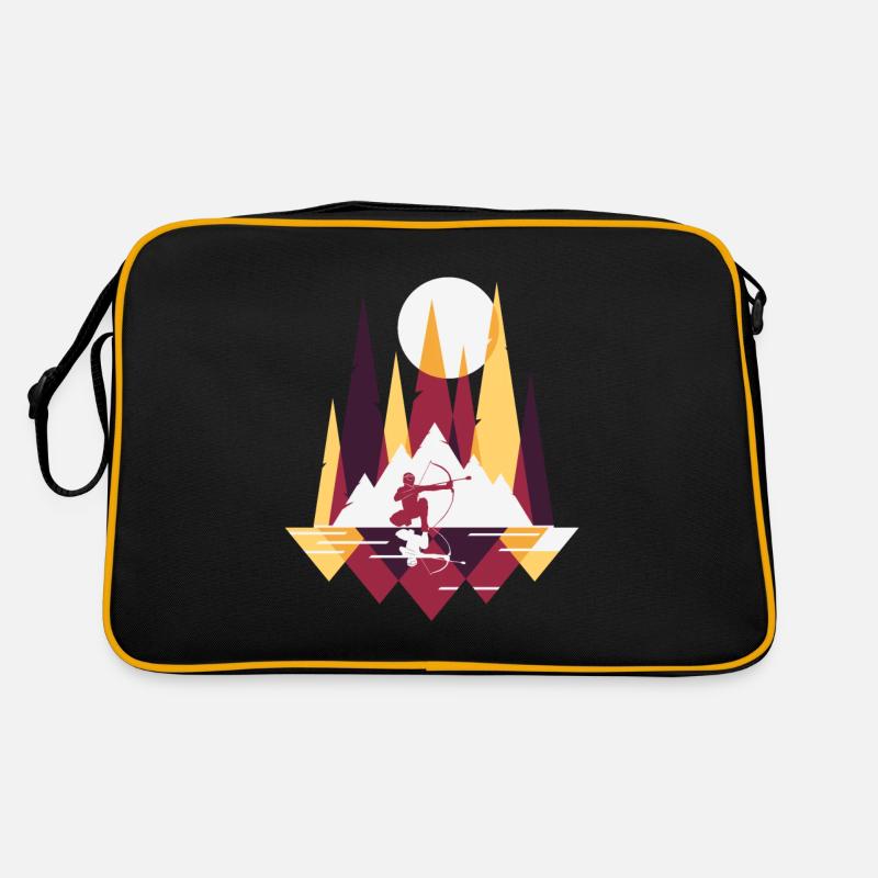Arrowtag Bogenschießen - Retro Tasche - Schwarz/Gold