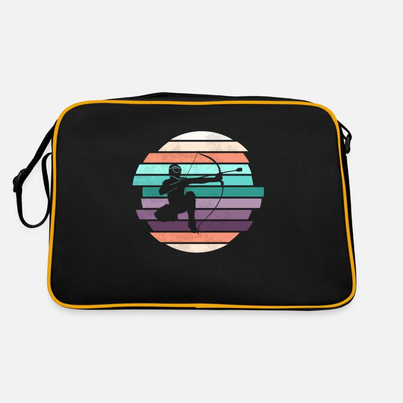 Retro Arrowtag - Retro Tasche - Schwarz/Gold