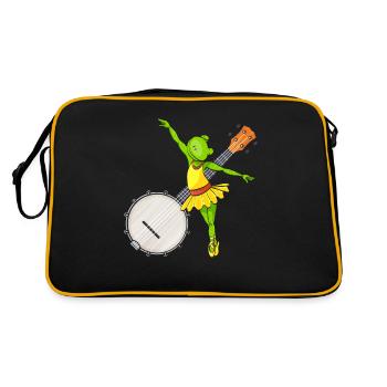 Ballet Dancing Frog Banjo Bluegrass Musique - Sac Retro - noir/or - Dos