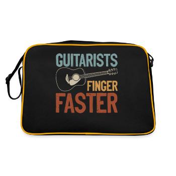 Guitariste Wordplay Humour pour Adultes - Sac Retro - noir/or - Dos