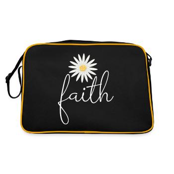 Faith Daisies Femmes chrétiennes jardinières - Sac Retro - noir/or - Dos