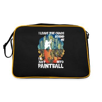 Chaos Paintball - Retro Tasche - Schwarz/Gold - Hinten