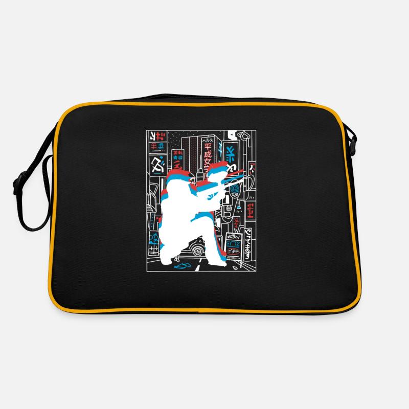 Vaporwave Synthwave Skyline Paintball Sac Retro