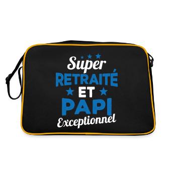 Super Retraité et Papi Exceptionnel Humour Cadeau - Sac Retro - noir/or - Dos