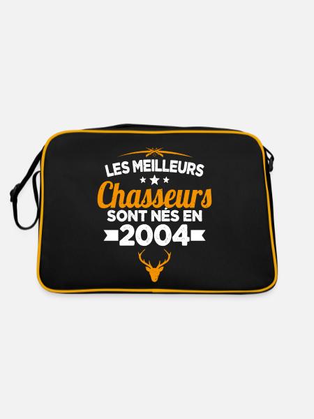 Les Meilleurs Chasseurs nés en 2004 Cadeau - Sac Retro - noir/or - Dos