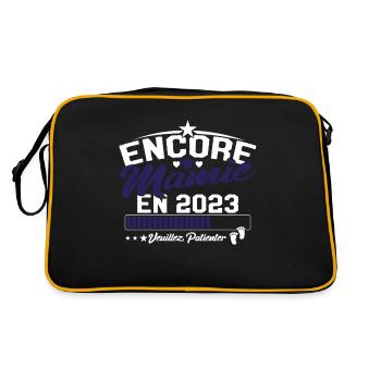 Encore Mamie En 2023 Cadeau Future Grand-mère - Sac Retro - noir/or - Dos