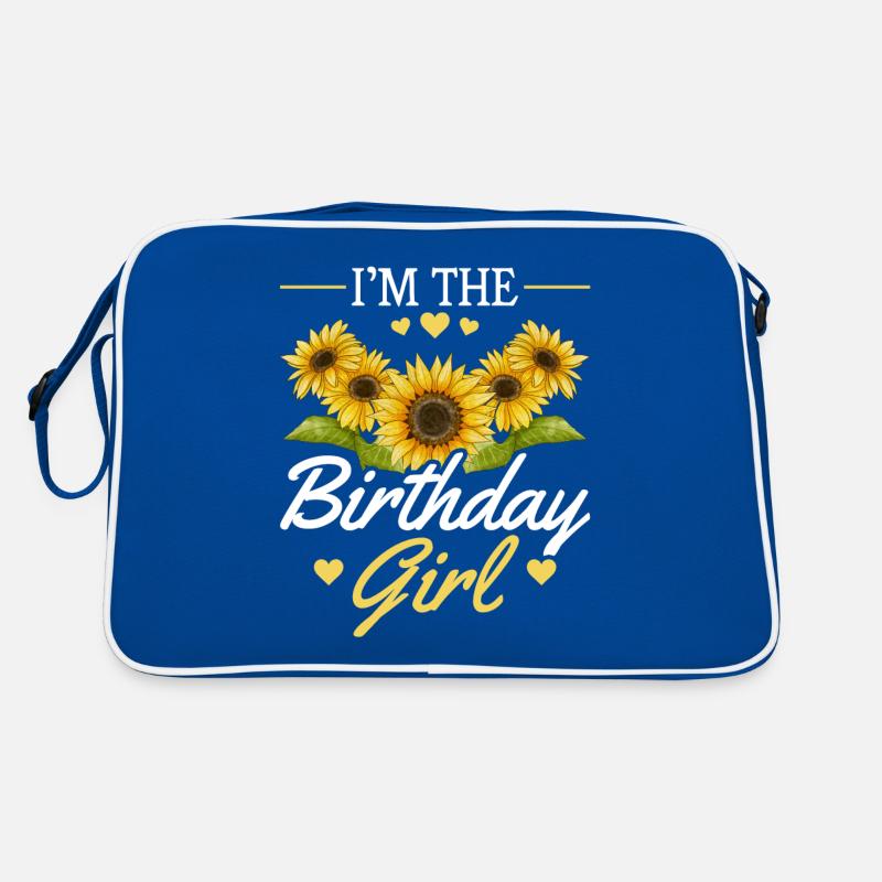 Geburtstag Mädchen Sonnenblume Mädchen Blume Retro Tasche