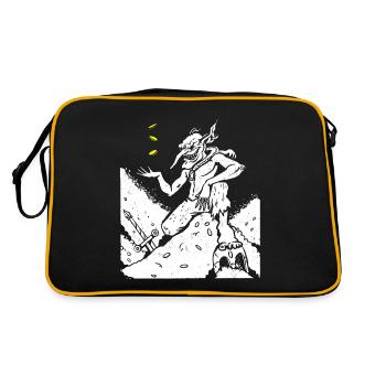 Medieval Goblin Creature - Retro Bag - black/gold - Back