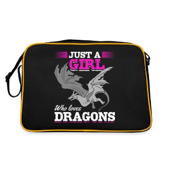 Girl Dragon Lovers Medieval - Retro Bag - black/gold - Back