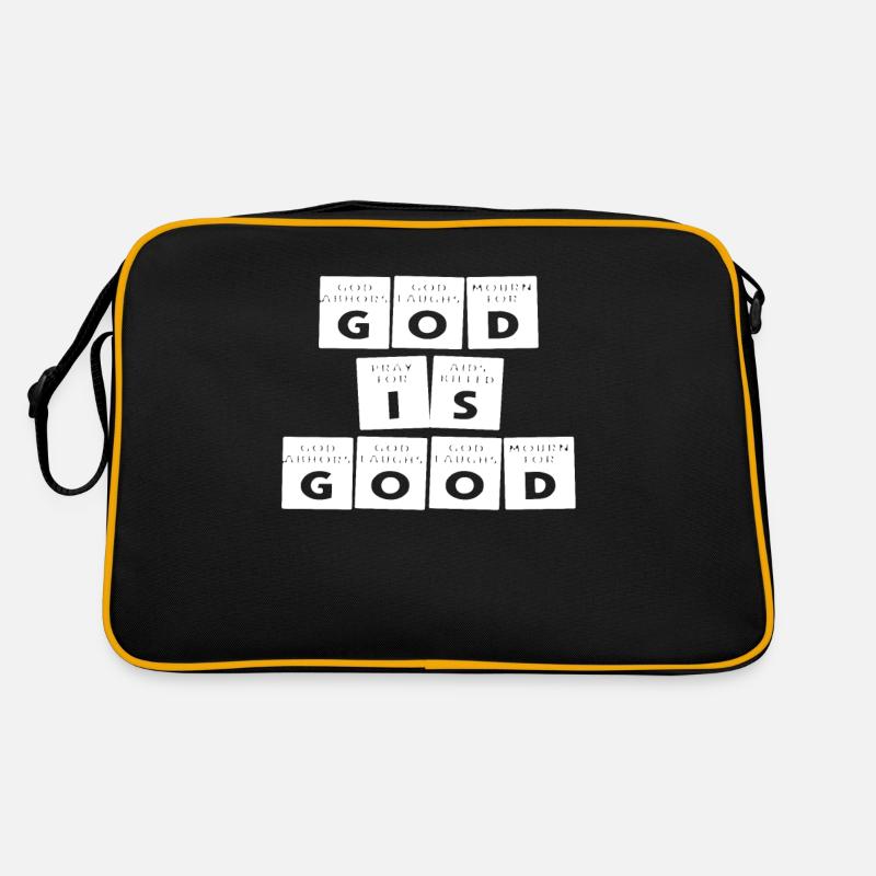 God is Good - Retro Bag - black/gold