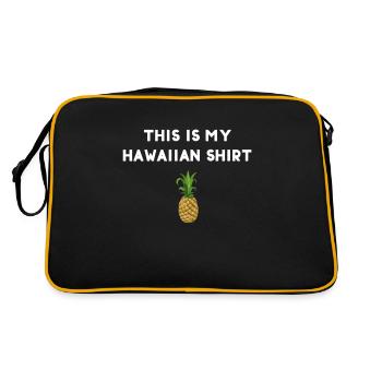 This is my Hawaiian Shirt - Retro Tasche - Schwarz/Gold - Hinten