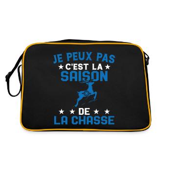 C'est La Saison De La Chasse Humour Chasseur - Sac Retro - noir/or - Dos