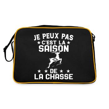 C'est La Saison De La Chasse Humour Chasseur - Sac Retro - noir/or - Dos