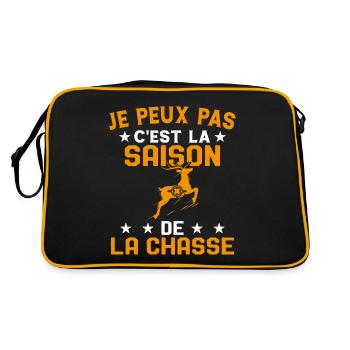 C'est La Saison De La Chasse Humour Chasseur - Sac Retro - noir/or - Dos