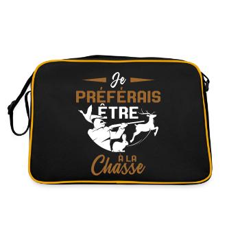 Idée Drôle De Cadeau De Chasse Pour Un Chasseur - Sac Retro - noir/or - Dos