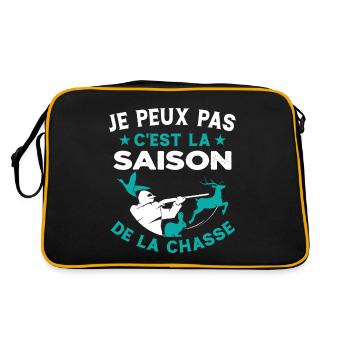C'est La Saison De La Chasse Humour Chasseur - Sac Retro - noir/or - Dos