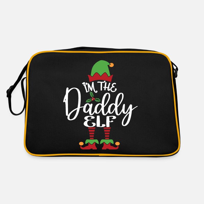 Papa Elf Niedliches lustiges passendes Weihnachtskostüm Retro Tasche