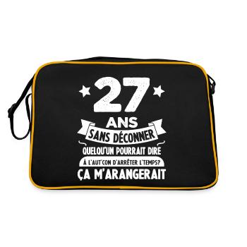 27 Ans anniversaire 27 anniversaire cadeau 27 ans - Sac Retro - noir/or - Dos
