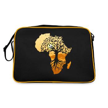 African roots Black pride Africa - Retro Bag - black/gold - Back