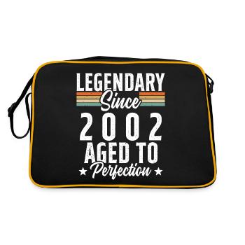 Legendär seit 2002 - Retro Tasche - Schwarz/Gold - Hinten