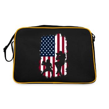 Amateurs de sports de football aux États-Unis - Sac Retro - noir/or - Dos