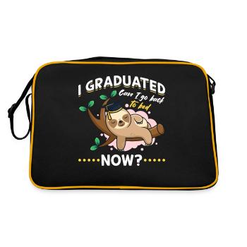 Graduation Paresseux Hommes Femmes Diplômés - Sac Retro - noir/or - Dos