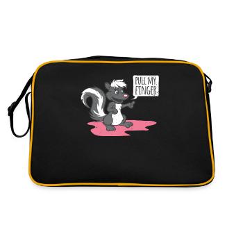 Pull My Finger Skunk Pull Farts on Finger - Retro Bag - black/gold - Back