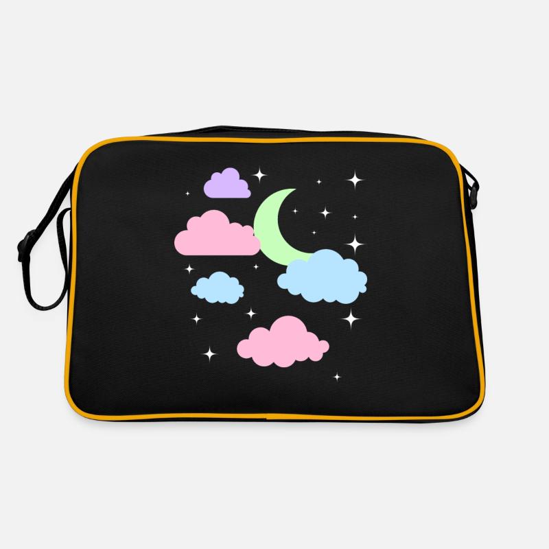 Mignon Pastel Goth Moon Clouds Kawaii Sac Retro
