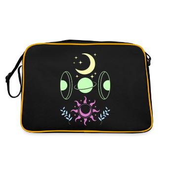 Pastel Goth Moon Cute Crescent - Sac Retro - noir/or - Dos