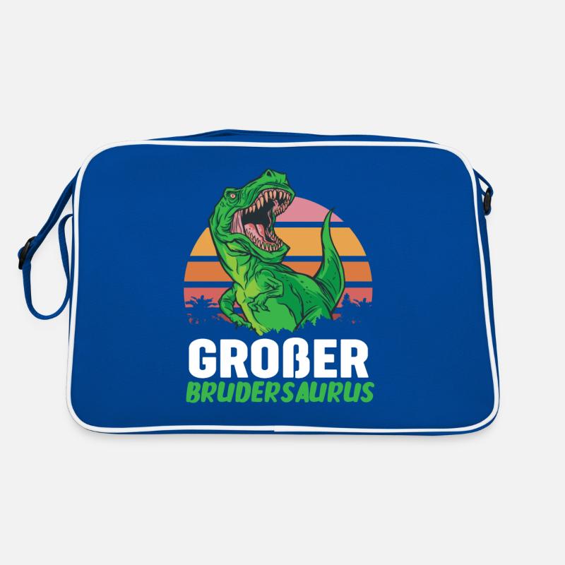 Dinosaurier Großer Bruder Retro Tasche